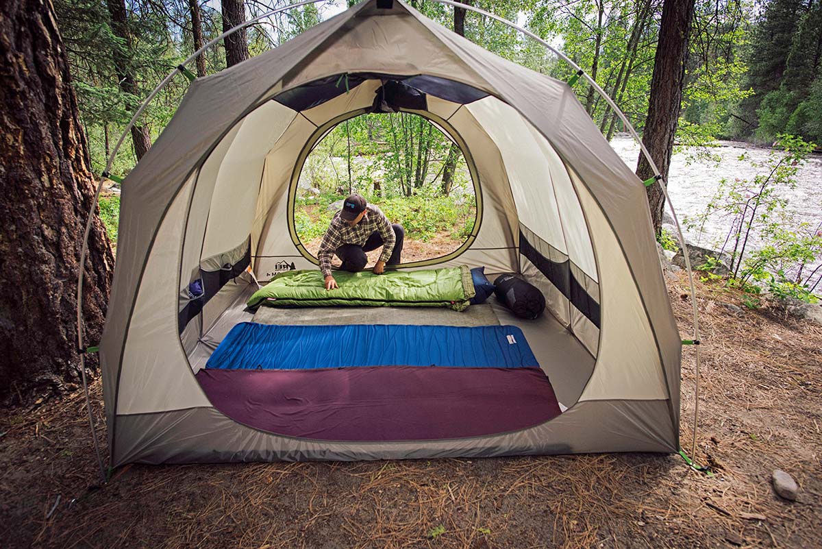 camping mat under tent